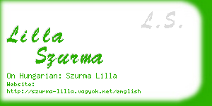 lilla szurma business card
